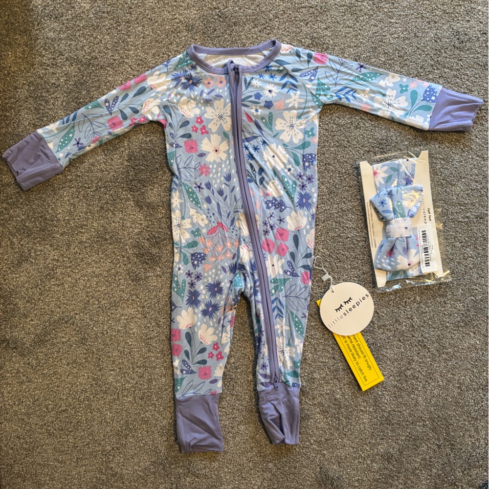Little Sleepies Magical Meadow Zippy & Bow - 3-6 months